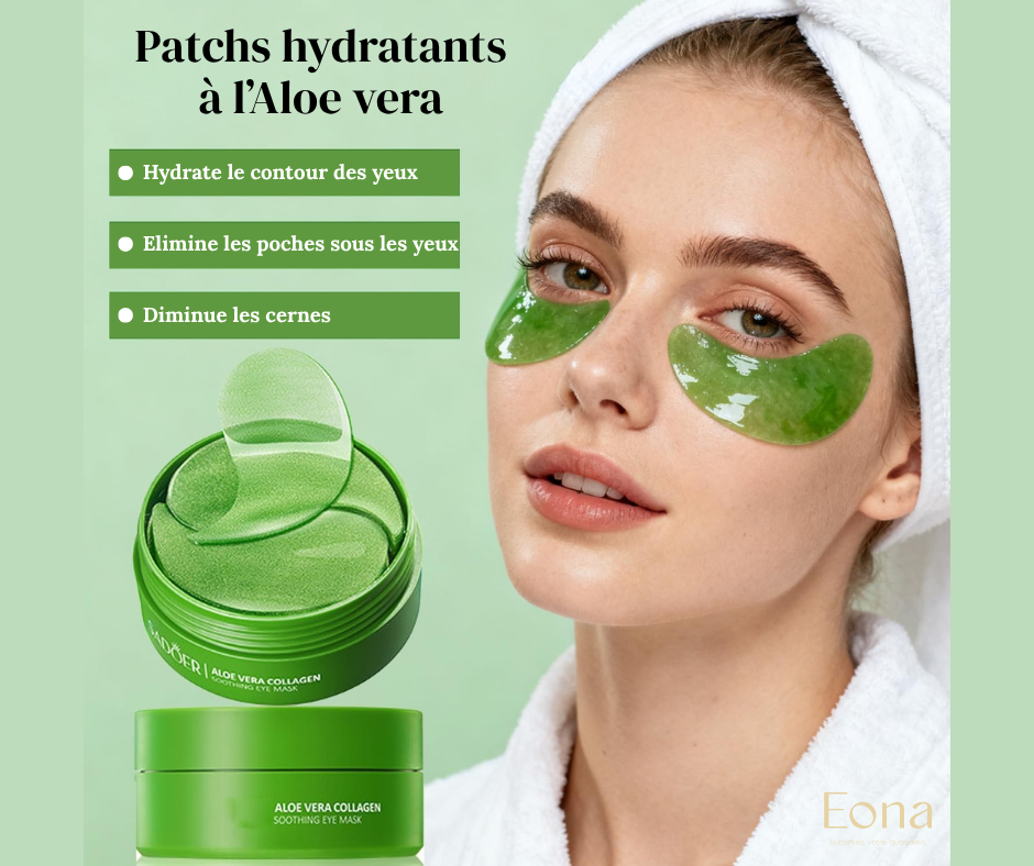 SAODER Masque pour les yeux à l'Aloe Vera et au collagène