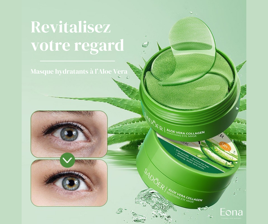 SAODER Masque pour les yeux à l'Aloe Vera et au collagène